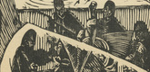 Christian Schad. Coffeehouse Concert (Kaffeehaus-Konzert) (plate, [p. 9]) from the periodical Sirius, no. 1 (Oct 1915). 1915