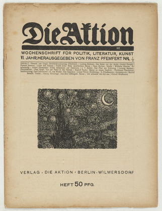 Die Aktion, vol. 6, no. 1/2. January 8, 1916