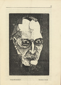 Christian Schad. Portrait (Porträt) (plate, p. 23) from the periodical Sirius, no. 2 (Nov 1915). 1915