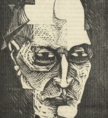 Christian Schad. Portrait (Porträt) (plate, p. 23) from the periodical Sirius, no. 2 (Nov 1915). 1915