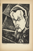 Christian Schad. Self-Portrait (Selbstbildnis) (plate, [p. 41]) from the periodical Sirius, no. 3 (Dec 1915). 1915