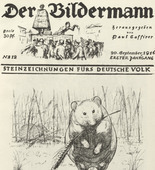 August Gaul. The Hamster (Der Hamster) (front cover, folio 22) from the periodical Der Bildermann, vol. 1, no. 12 (Sep 1916). 1916