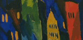 Karl Schmidt-Rottluff. Houses at Night. 1912