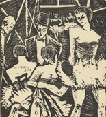 Christian Schad. Before the Ballet (Vor dem Ballett) (plate, [p. 57]) from the periodical Sirius, no. 4 (Jan 1916). 1916