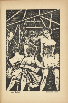 Christian Schad. Before the Ballet (Vor dem Ballett) (plate, [p. 57]) from the periodical Sirius, no. 4 (Jan 1916). 1916