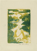 Otto Mueller. Two Bathers in a Brook (Zwei Badende im Bach). (c. 1922)