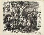 Oskar Kokoschka. The Crucifixion (Der Gekreuzigte) (plate, foilo 25 verso) from the periodical Der Bildermann, vol. 1, no. 12 (Sept 1916). 1916