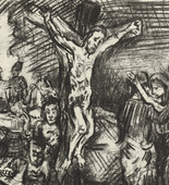 Oskar Kokoschka. The Crucifixion (Der Gekreuzigte) (plate, foilo 25 verso) from the periodical Der Bildermann, vol. 1, no. 12 (Sept 1916). 1916