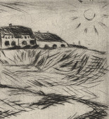 Walter Gramatté. Barracks (Kaserne) (plate, loose leaf) from the periodical Das Kunstblatt, vol. 1, no. 9 (Sep 1917). 1917 (executed 1916)