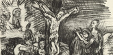 Oskar Kokoschka. The Crucifixion (Der Gekreuzigte) (plate, foilo 25 verso) from the periodical Der Bildermann, vol. 1, no. 12 (Sept 1916). 1916