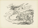 Alfred Kubin. In Flight (Auf der Flucht) from the illustrated book Deutsche Graphiker der Gegenwart (German Printmakers of Our Time). 1920