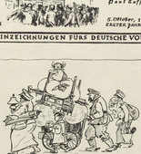 Heinrich Zille. On Vacation (Auf Urlaub) (front cover, folio 26) from the periodical Der Bildermann, vol. 1, no. 13 (October 1916). 1916