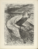 Ernst Barlach. For Whom Time is an Eternity (Wem Zeit wie Ewigkeit) (plate, folio 26 verso) from the periodical Der Bildermann, vol. 1, no. 13 (Oct 1916). 1916