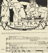 Lovis Corinth. Headpiece for Elektra: Sheet of Music (Elektra: Notenblatt). (1908)