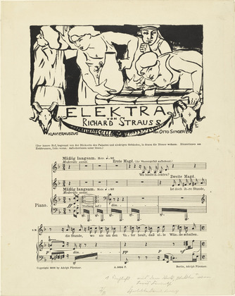 Lovis Corinth. Headpiece for Elektra: Sheet of Music (Elektra: Notenblatt). (1908)