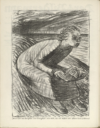 Ernst Barlach. For Whom Time is an Eternity (Wem Zeit wie Ewigkeit) (plate, folio 26 verso) from the periodical Der Bildermann, vol. 1, no. 13 (Oct 1916). 1916