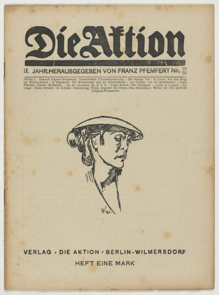 Max Schwimmer. Die Aktion, vol. 9, no. 35/36. September 6, 1919