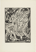 Max Pechstein. And / lead / us not / into temptation (und führe / uns nicht / in Versuchung) from The Lord's Prayer (Das Vater Unser). 1921