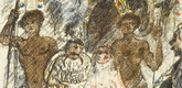 Lovis Corinth. The King and Queen of Golconda on Their Thrones (König und Königin von Golkonde auf dem Thron) from The Queen of Golconda (Die Königin von Golkonde). (1920/21)