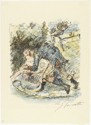 Lovis Corinth. Aline Falls (Aline kommt zu Fall) from The Queen of Golconda (Die Königin von Golkonde). (1920/21)