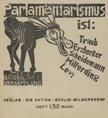 Conrad Felixmüller. Die Aktion, vol. 10, no. 19/20. May 15, 1920