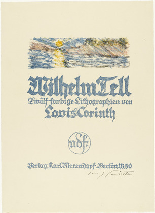 Lovis Corinth. Title page  from William Tell (Wilhelm Tell). (1923-24, published 1925)