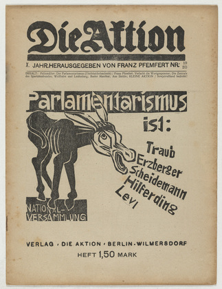 Conrad Felixmüller. Die Aktion, vol. 10, no. 19/20. May 15, 1920