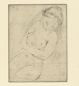 Wilhelm Lehmbruck. Sleeping Girl (Schlafendes Mädchen). (1913, printed 1920)