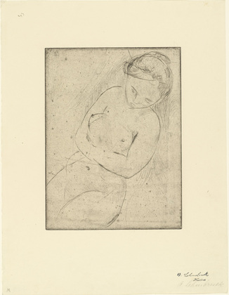 Wilhelm Lehmbruck. Sleeping Girl (Schlafendes Mädchen). (1913, printed 1920)