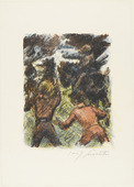 Lovis Corinth. Tell Saves Baumgarten from the Bailiff's Riders (Tell rettet Baumgarten vor den Reitern des Landvogtes) from William Tell (Wilhelm Tell). (1923-24, published 1925)