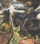 Lovis Corinth. Tell Saves Baumgarten from the Bailiff's Riders (Tell rettet Baumgarten vor den Reitern des Landvogtes) from William Tell (Wilhelm Tell). (1923-24, published 1925)