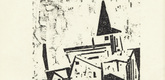 Lyonel Feininger. Church with House and Tree (Kirche mit Haus und Baum). (1936)
