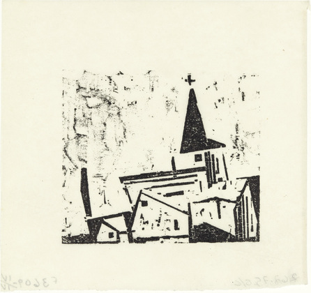 Lyonel Feininger. Church with House and Tree (Kirche mit Haus und Baum). (1936)