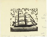 Lyonel Feininger. Three-Masted Square-Rigger (Dreimastiges Rahschiff). (1937)