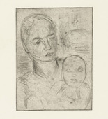 Wilhelm Lehmbruck. Mother and Child, Small (Mutter und Kind, klein). (1915, printed 1920)