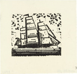 Lyonel Feininger. Three-Masted Square-Rigger (Dreimastiges Rahschiff). (1937)