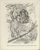 August Gaul. The Monkeys (Die Affen) (plate, folio 28 verso) from the periodical Der Bildermann, vol. 1, no. 14 (Oct 1916). 1916