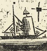 Lyonel Feininger. Two-Masted Ship with Sun (Zweimastiges Schiff mit Sonne). (1937)