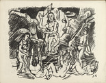 Oskar Kokoschka. The Resurrection (Auferstehung) (plate, foilo 29 verso) from the periodical Der Bildermann, vol. 1, no. 14 (Oct 1916). 1916