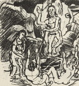 Oskar Kokoschka. The Resurrection (Auferstehung) (plate, foilo 29 verso) from the periodical Der Bildermann, vol. 1, no. 14 (Oct 1916). 1916