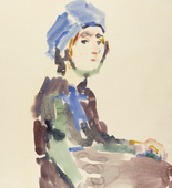 Oskar Kokoschka. Seated Girl. (1922)