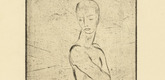 Wilhelm Lehmbruck. Young Man, Half Nude, Turning (Jünglings-Halbakt, sich umwendend). (1911, printed 1920)