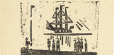 Lyonel Feininger. Three-Master and Eight Men in a Harbor (Dreimaster und acht Männer im Hafen). (c. 1937)