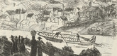Rudolf Grossmann. Landscape by the Neckar River (Landschaft am Neckar) (front cover, folio 30) from the periodical Der Bildermann, vol. 1, no. 15 (Nov 1916). 1916