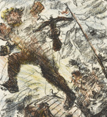Lovis Corinth. Tell's Leap (Der Tell-Sprung) from William Tell (Wilhelm Tell). (1923-24, published 1925)