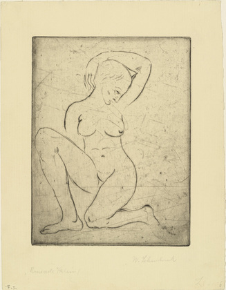 Wilhelm Lehmbruck. Kneeling Woman, Small (Kniende, klein). (1910)
