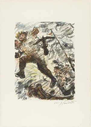 Lovis Corinth. Tell's Leap (Der Tell-Sprung) from William Tell (Wilhelm Tell). (1923-24, published 1925)
