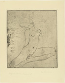 Wilhelm Lehmbruck. Seated Girl with Bent Head (Sitzendes Mädchen, Kopf geneigt). (1912)