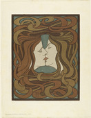 Peter Behrens. The Kiss (Der Kuss) (plate, facing page 116) from the periodical Pan, vol. IV, no. 2 (Jul-Aug-Sept 1898). (1898)
