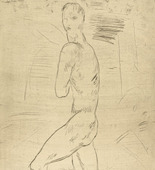 Wilhelm Lehmbruck. Striding Man (Large) (Schreitender Mann, groß). (1914, printed 1920)